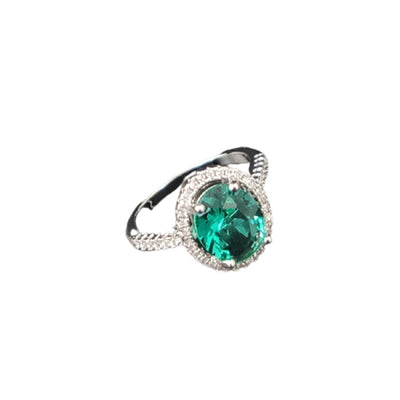 Anillo de Diamantes Zircón Redondo Lujo - Compromiso y Boda - Image 5