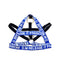 Hollow letter elastic band Blue L