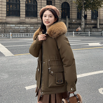 Parka Corta Ajustada a la Cintura para Mujer - Image 12