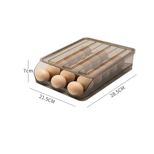 Organizador de Huevos Refrigerador con Ruedas y Tapa Transparente - Image 9