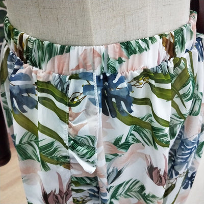 Bikini con Estampado de Hojas y Abertura Lateral - Image 6