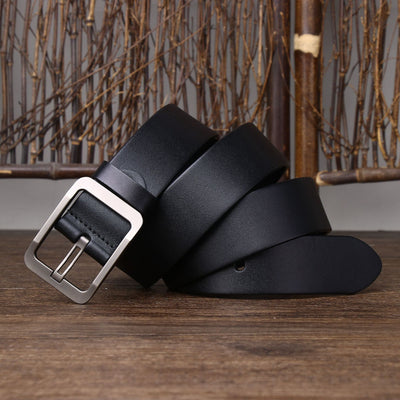 Cinturón de Negocios Minimalista con Hebilla Pin Luxury Fashion - Image 3