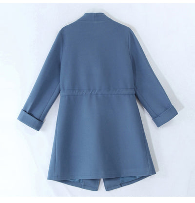 Abrigo de Lana Femenino Multiusos con Solapa y Cintura Ajustable - Image 5