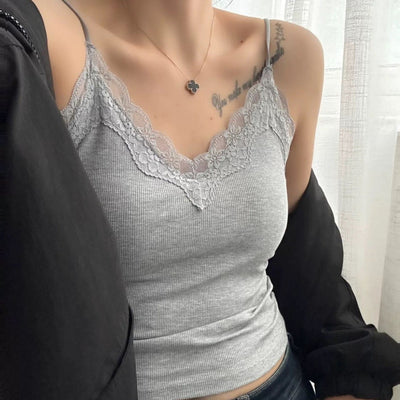 Camisola de Encaje Francés Escote en V para Mujer - Image 8