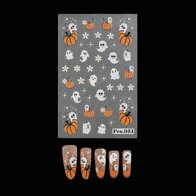 Decoraciones de Uñas Adhesivas Fantasma, Calavera y Telaraña - Image 11