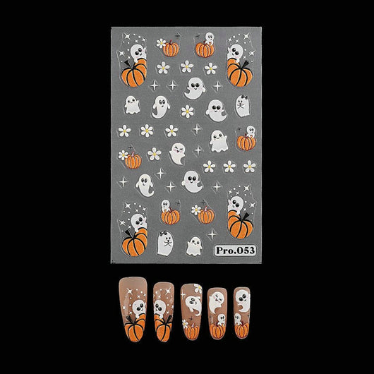 Decoraciones de Uñas Adhesivas Fantasma, Calavera y Telaraña - Image 11