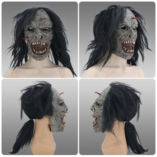 Máscara de Horror Gusano Facial para Fiestas de Mascarada