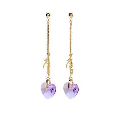 Aretes Largos de Cristal Transparente con Flecos Brillantes - Image 5