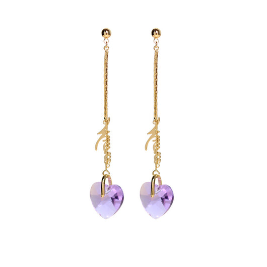 Aretes Largos de Cristal Transparente con Flecos Brillantes - Image 5