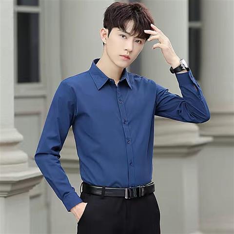 Camisa Blanca Manga Larga Slim Fit para Hombre - Versátil y Elegante - Image 9