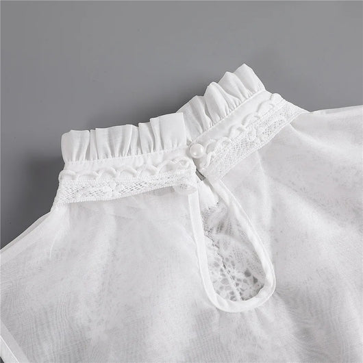 Cuello Postizo Floral para Mujer - Accesorio Decorativo Stand-up - Image 11