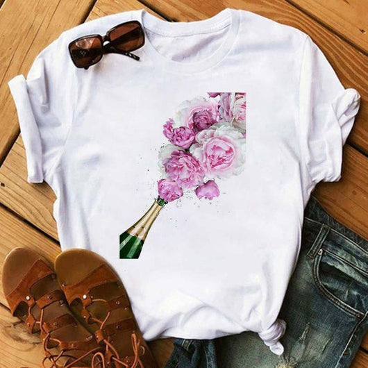 Playera Kawaii Copa de Vino Rose Gold - Image 17