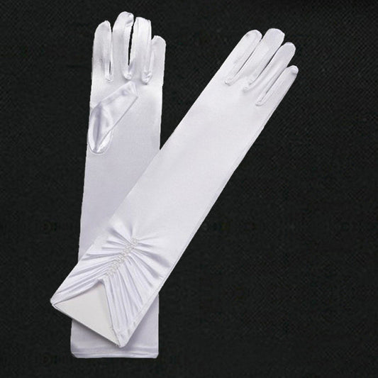 Guantes de Novia con Cuentas Dobles - Invierno Elegante - Image 2