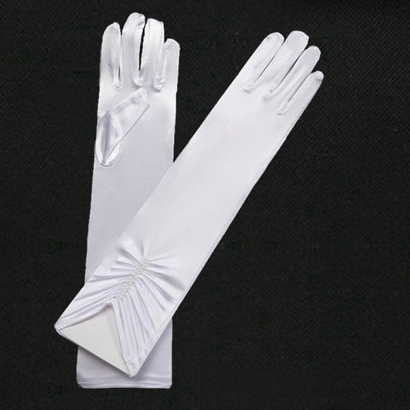 Guantes de Novia con Cuentas Dobles - Invierno Elegante