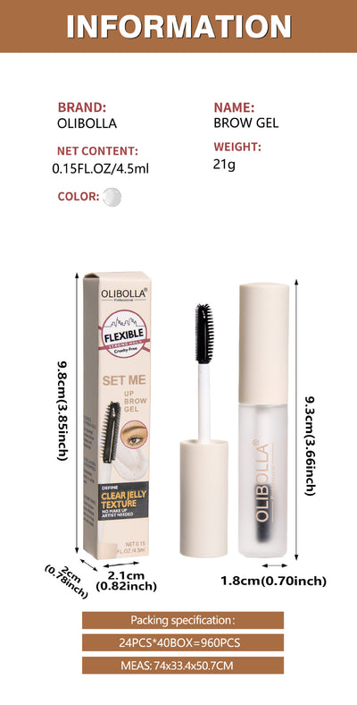 Gel de Cejas Transparente Resistente al Agua - Fijación Duradera y Anti-Corrimiento - Image 8