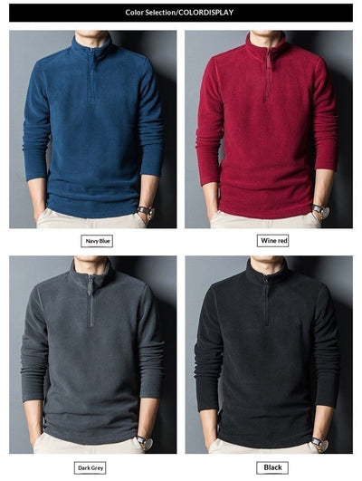 Sudadera Térmica con Cuello Mock Estilo Hoodie para Hombre - Image 15