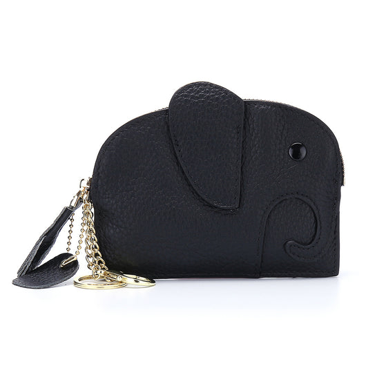 Monedero de Cuero Genuino Elefante Lindo - Cartera Mini Creativa - Image 8
