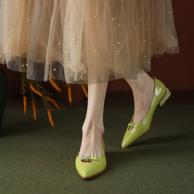 Zapatos de Cuero Elegantes con Punta Fina para Mujer - Image 8