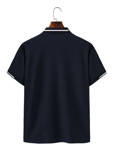 Camisa Casual Transpirable de Manga Corta para Negocios y Commuting - Image 24