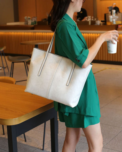 Bolso Tote de Cuero Encerado para Mujer - Bolsa de Hombro Elegante y Versátil - Image 14
