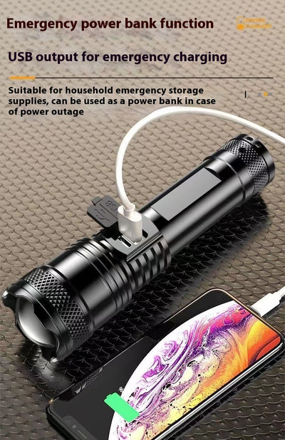 Linterna LED Recargable Profesional con Zoom Telescópico y Alcance Extendido - Image 15