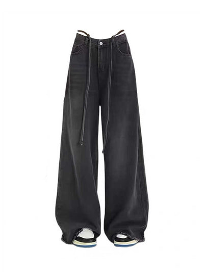 Pantalones Vaqueros Retro Sueltos de Pierna Ancha para Mujer - Image 5