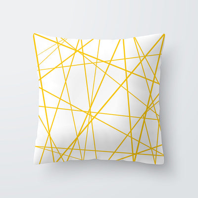 Funda de Almohada Hawaiana con Diseño Geométrico Amarillo - Image 9