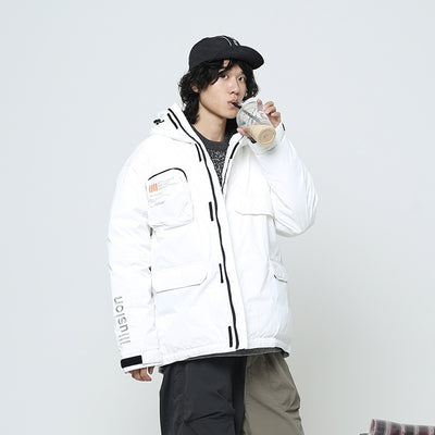 Chaqueta Acolchada con Capucha para Exterior - Plumón de Pato Blanco - Image 9