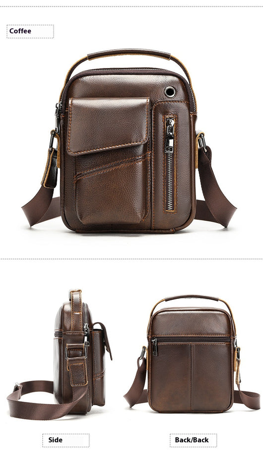 Bolso Crossbody de Cuero Minimalista para Hombre - Image 21