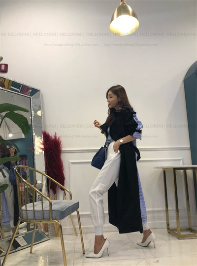 Gabardina a Rayas con Solapa de Corbata - Image 17