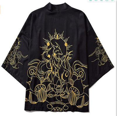Bata Kimono Hombre Estilo Ukiyo-e Carpa Japonesa - Image 4