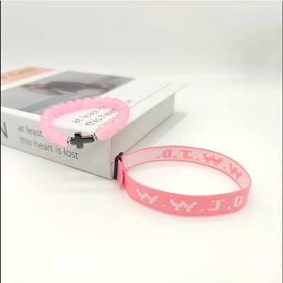 Pulsera Ajustable con Cinta Jacquard Estampada WWJD Unisex - Image 42