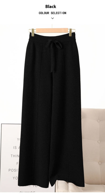 Pantalones de Lana Gruesa Cintura Alta con Caída Elegante - Image 20