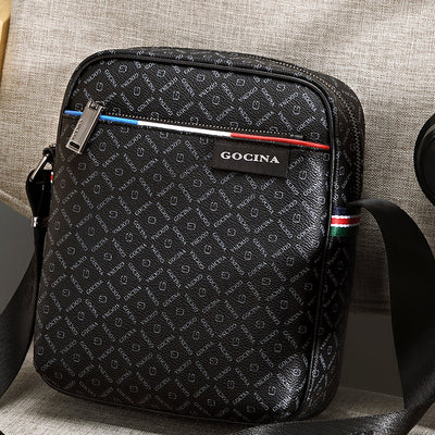 Bolsa Mensajero de Cuero para Hombre de Un Solo Hombro - Gran Capacidad