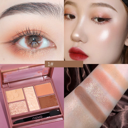 Paleta de Sombras de Ojos Cinco Colores con Textura Grabada - Image 11