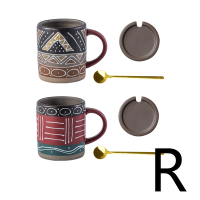 Taza de Café Artesanal Retro con Tapa - Image 19