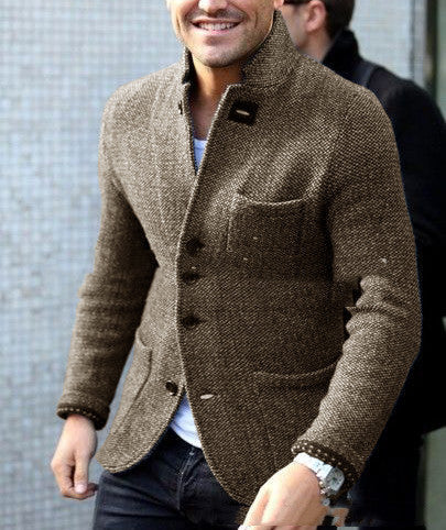 Cardigan Grueso Slim Fit Cuello Alto Cálido para Hombre - Image 8