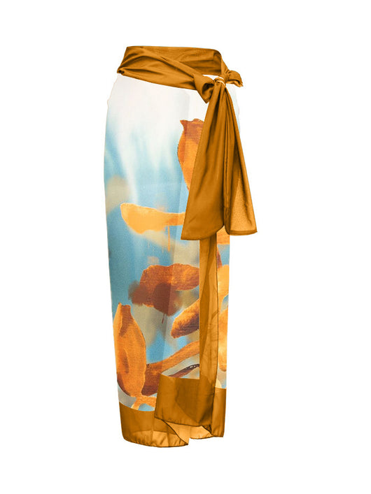Traje de Baño Dos Piezas Chiffon con Falda Cadera Estampada - Image 31