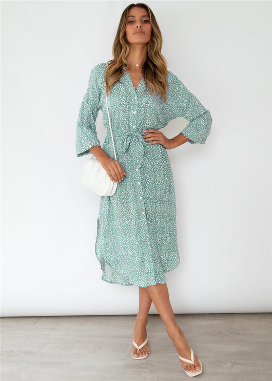 Vestido Camisa Leopardo con Mangas Divididas - Image 6