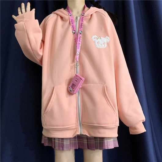 Chaqueta Boyfriend Oversized en Terciopelo con Cierre - Estilo Tendencia - Image 11