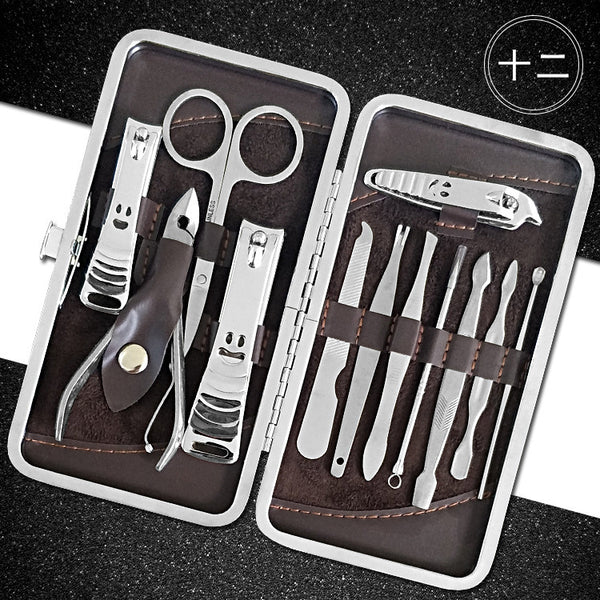 Set de 12 Tijeras para Uñas de Acero Inoxidable Profesional