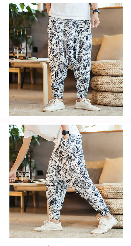 Pantalones de Lino Sueltos Estilo Hip-Hop Casual para Hombre - Image 10