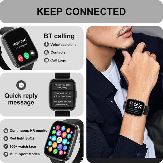 Reloj Deportivo Inteligente con Llamadas Bluetooth, Monitor Cardíaco y Oxígeno en Sangre - Image 4