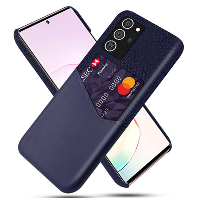 Funda Protectora de Cuero con Patrón Textil y Soporte para Tarjeta