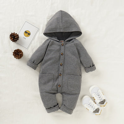 Jumpsuit Hoodie de Color Sólido - Image 11