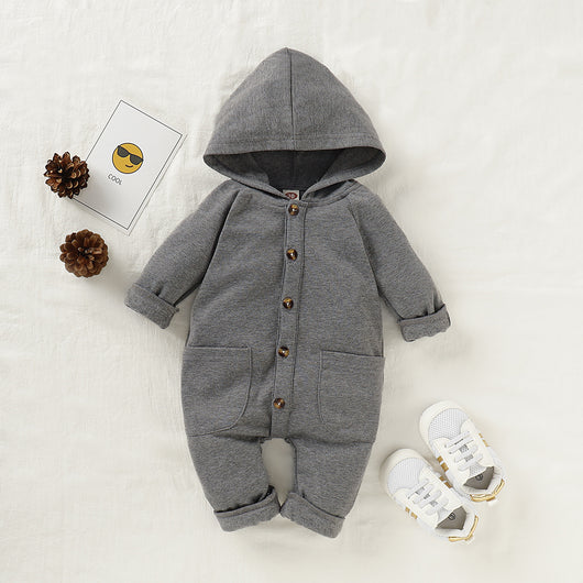 Jumpsuit Hoodie de Color Sólido - Image 11