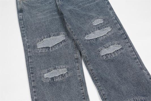 Jeans Rotos Sueltos Estilo Urbano para Hombre - Image 2