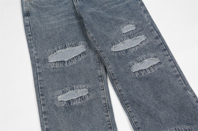 Jeans Rotos Sueltos Estilo Urbano para Hombre - Image 2