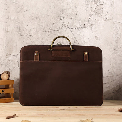 Maletín Ejecutivo de Cuero Crazy Horse para Hombre - Bolsa Portacomputadora - Image 3