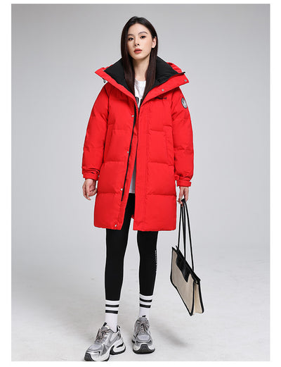 Chaqueta Acolchada Larga para Mujer Talla Grande Suelta y Cálida - Image 21